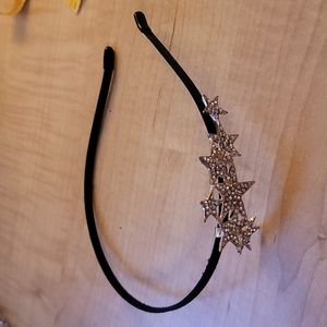 Silver star embellished headband